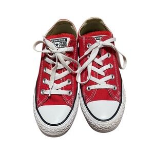 Red Converse shoes men 4/women 6